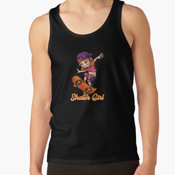 Skater Girl Skateboard Skateboarder Tank Top - Image 2
