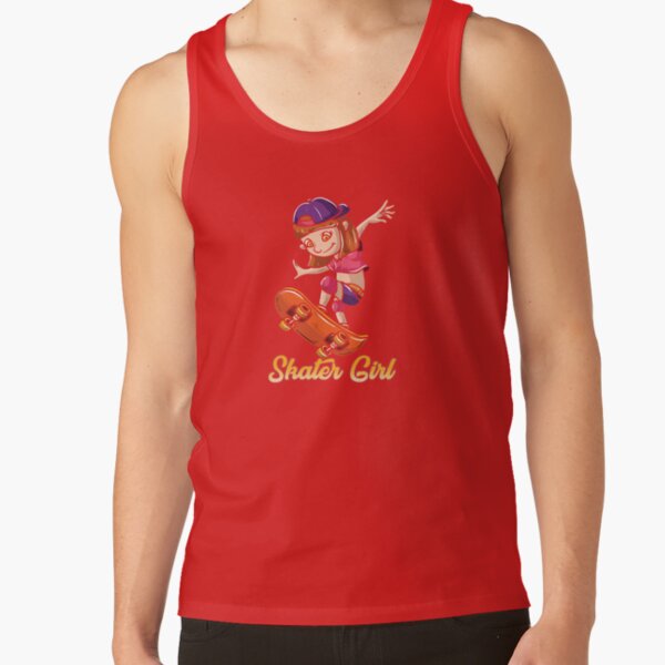 Skater Girl Skateboard Skateboarder Tank Top - Image 4