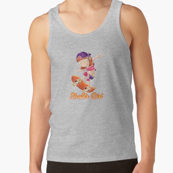 Skater Girl Skateboard Skateboarder Tank Top - Image 3