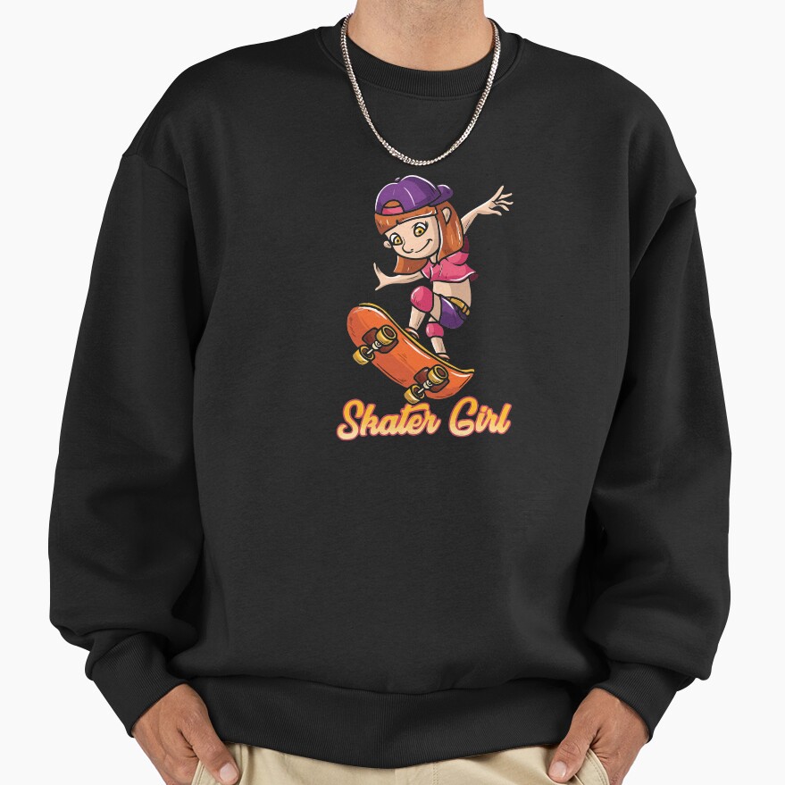 Skater Girl Skateboard Skateboarder Sweatshirt