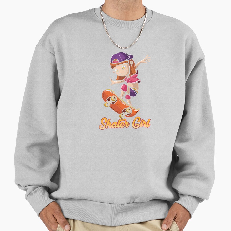 Skater Girl Skateboard Skateboarder Sweatshirt - Image 3
