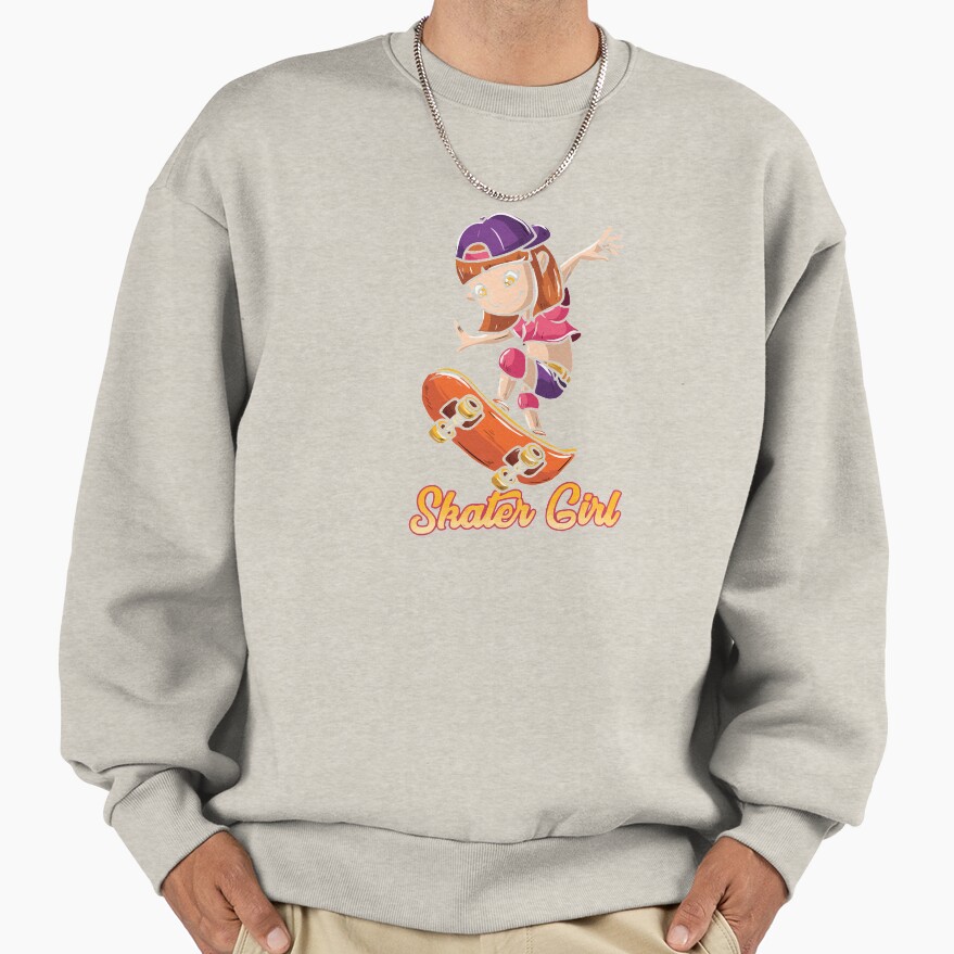 Skater Girl Skateboard Skateboarder Sweatshirt - Image 2