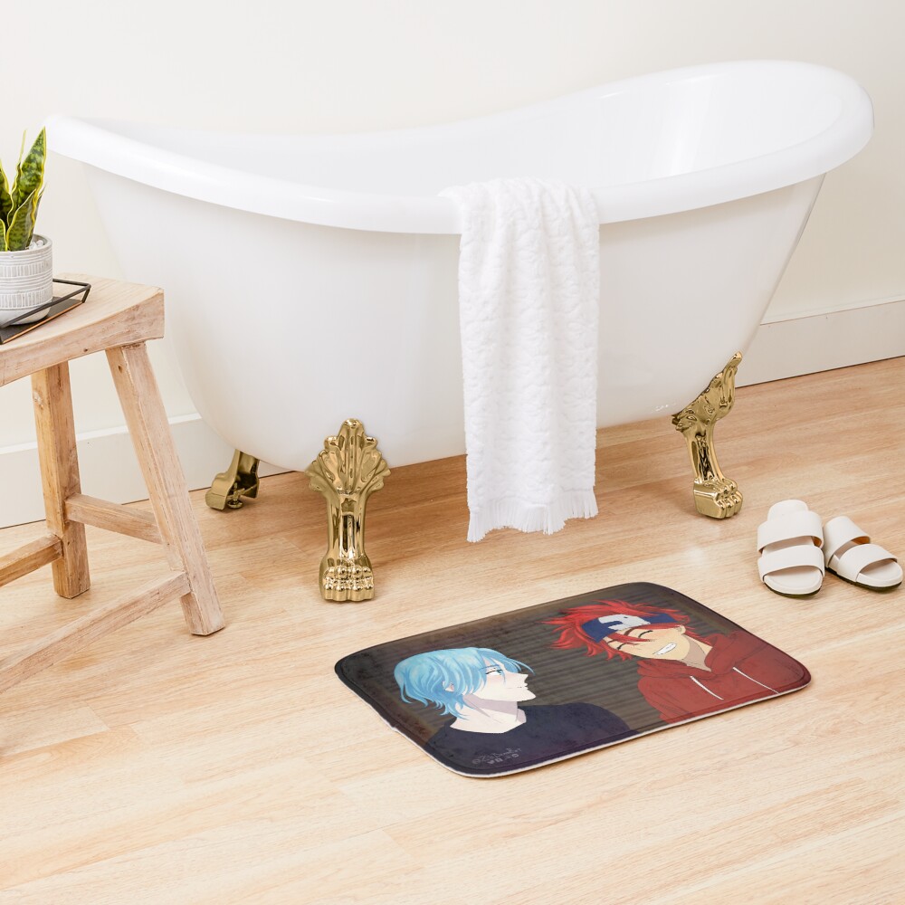 Smiling Reki And Smitten Langa Redraw Bath Mat - Image 2