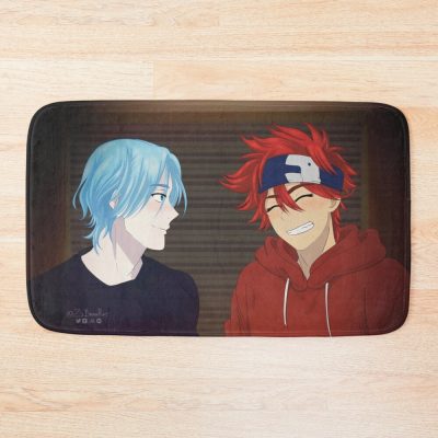 Smiling Reki And Smitten Langa Redraw Bath Mat
