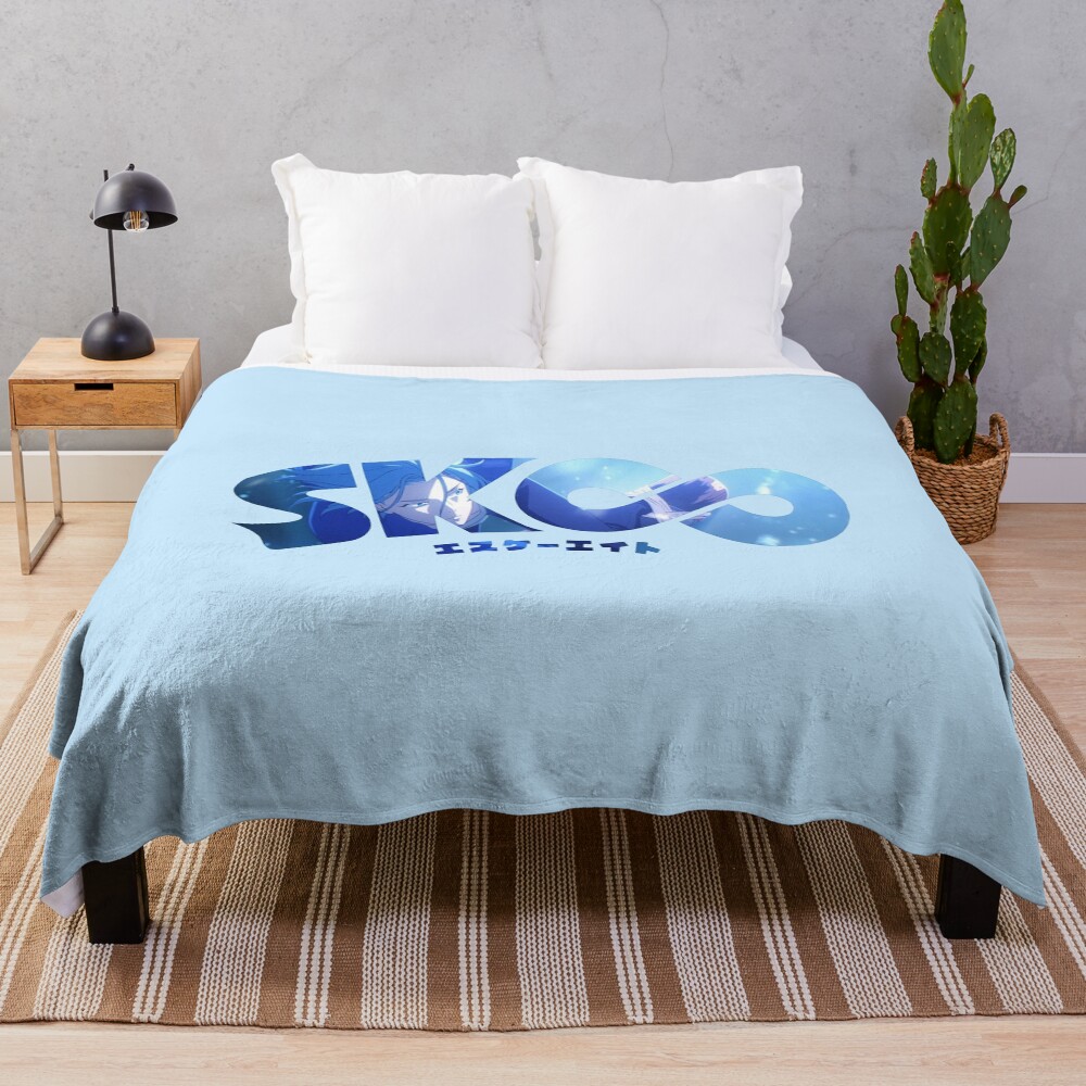 Langa Hasegawa Snow Sk8 Logo Throw Blanket