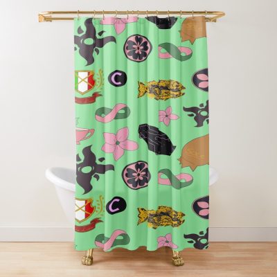 Matchablossom Green Shower Curtain
