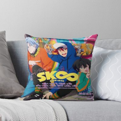 Spoon 2di Magazine Cover Sk8 The Infinity Langa Reki And Miya Throw Pillow